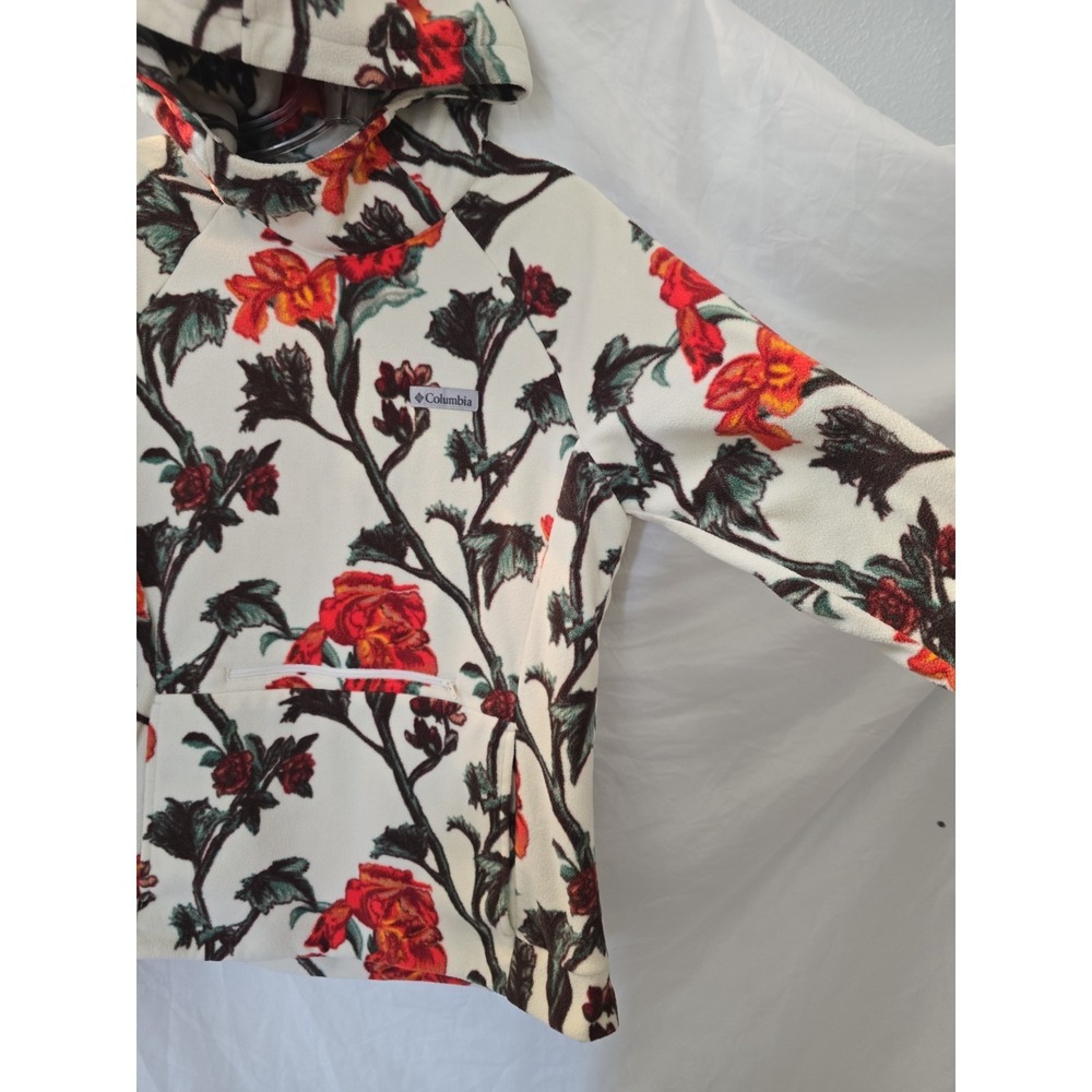Columbia Ali Peak Hooded Fleece All-Over Floral Print Cowl Neck Sz M Boho-chic - Picture 7 of 13